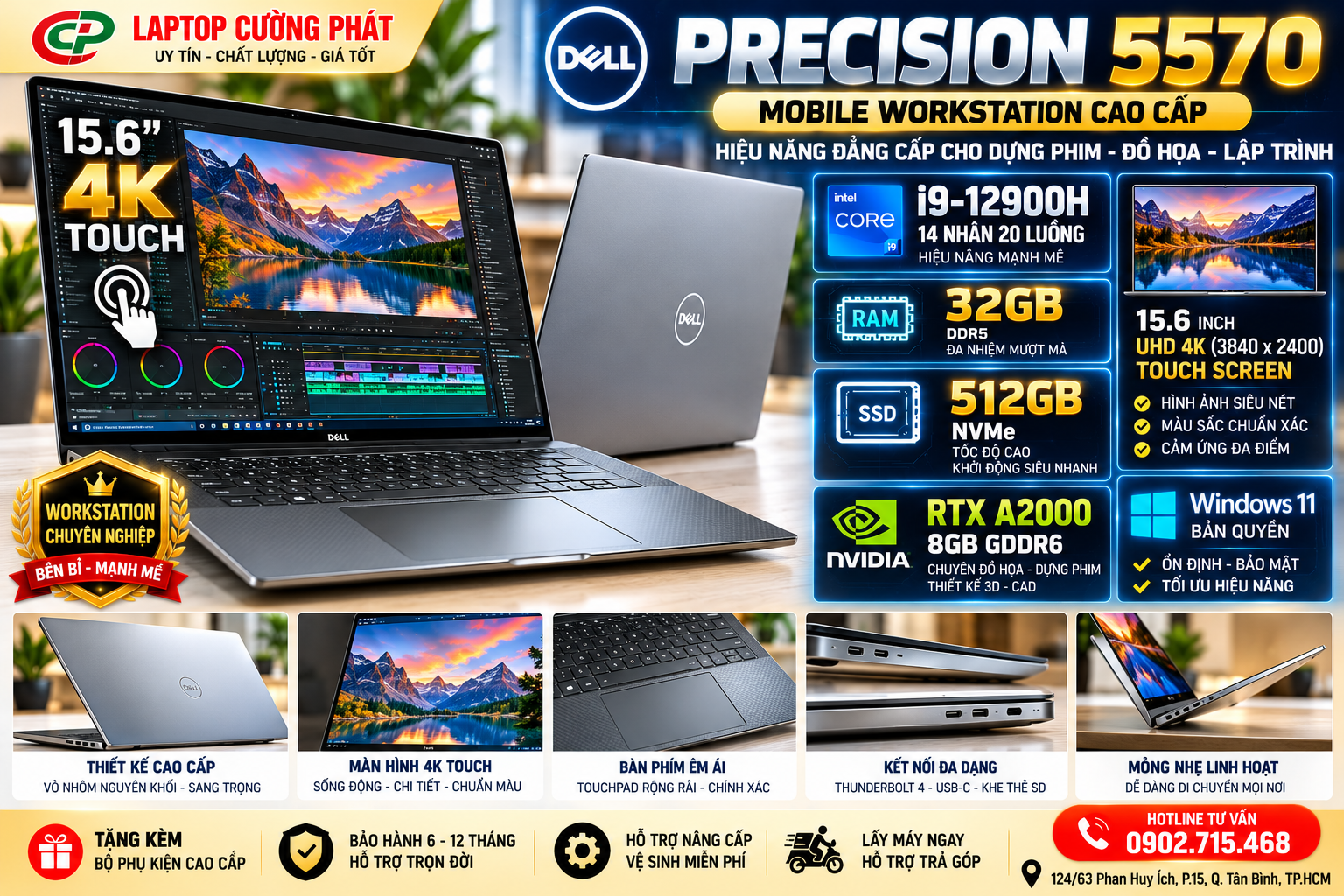 Dell precision 5570 i9 rtx a200 giá re